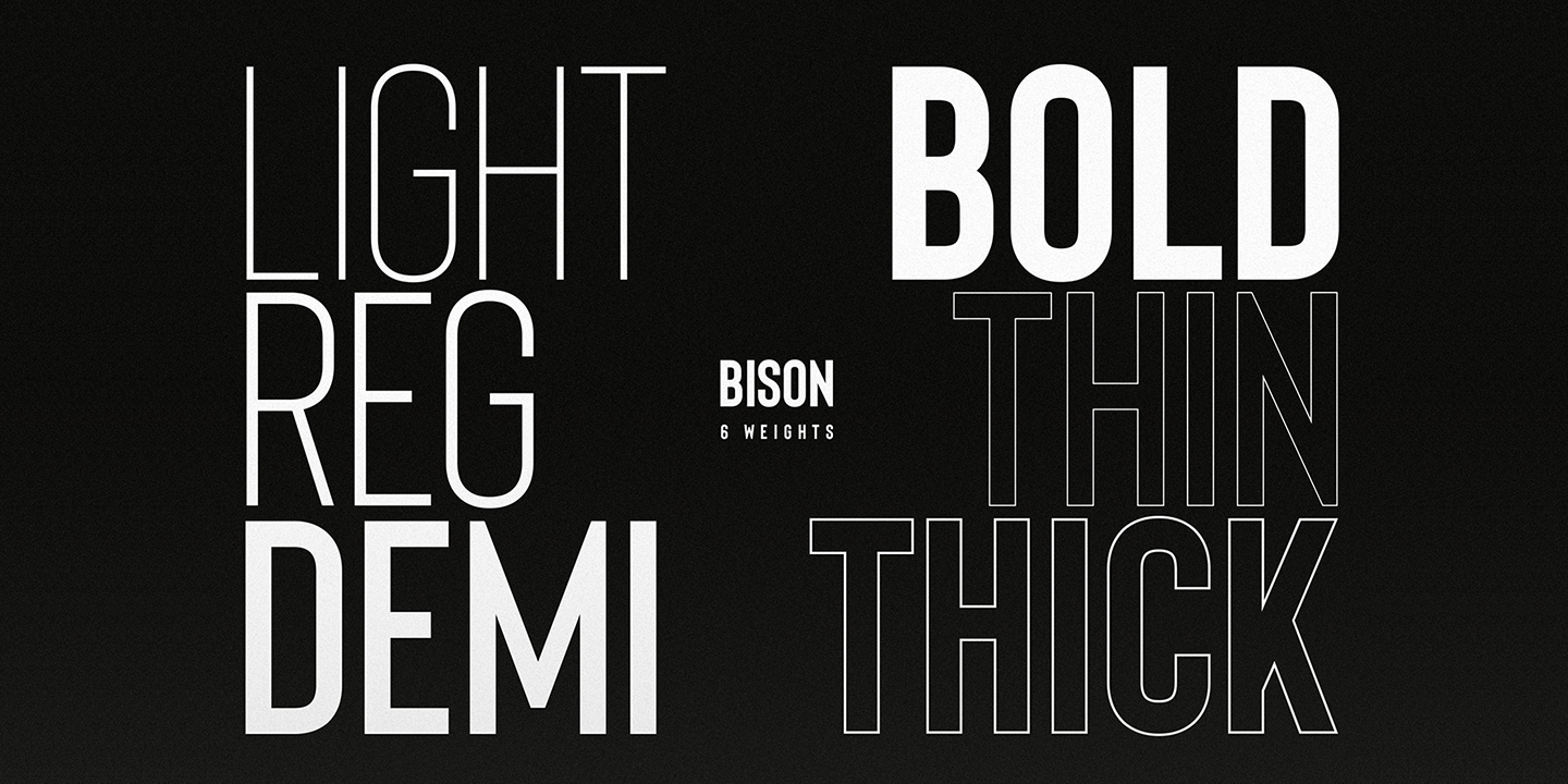 Przykład czcionki Bison Light
